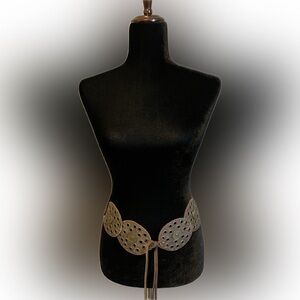 Concho Indian Head Coin Leather Belt size M/L
